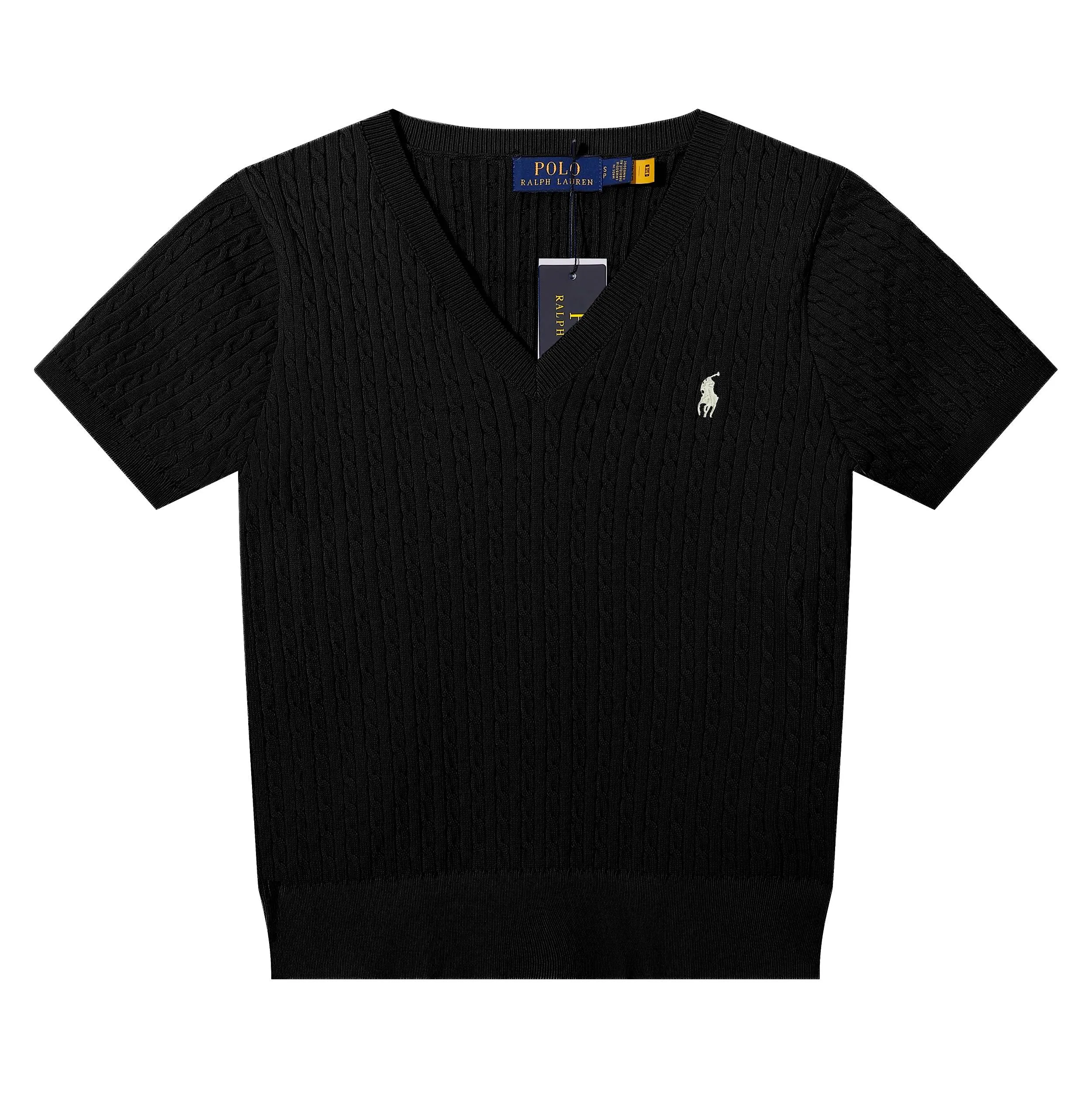 🅿️138 L38 #Ralph Lauren•New V-neck small logo embroidered short-sleeved bottoming knitted sweater ✅✅✅ Ready in stock Focus on quality Feel free to compare Evergreen models that are not off the shelves Bosses can rest assured to sell Size: S M L